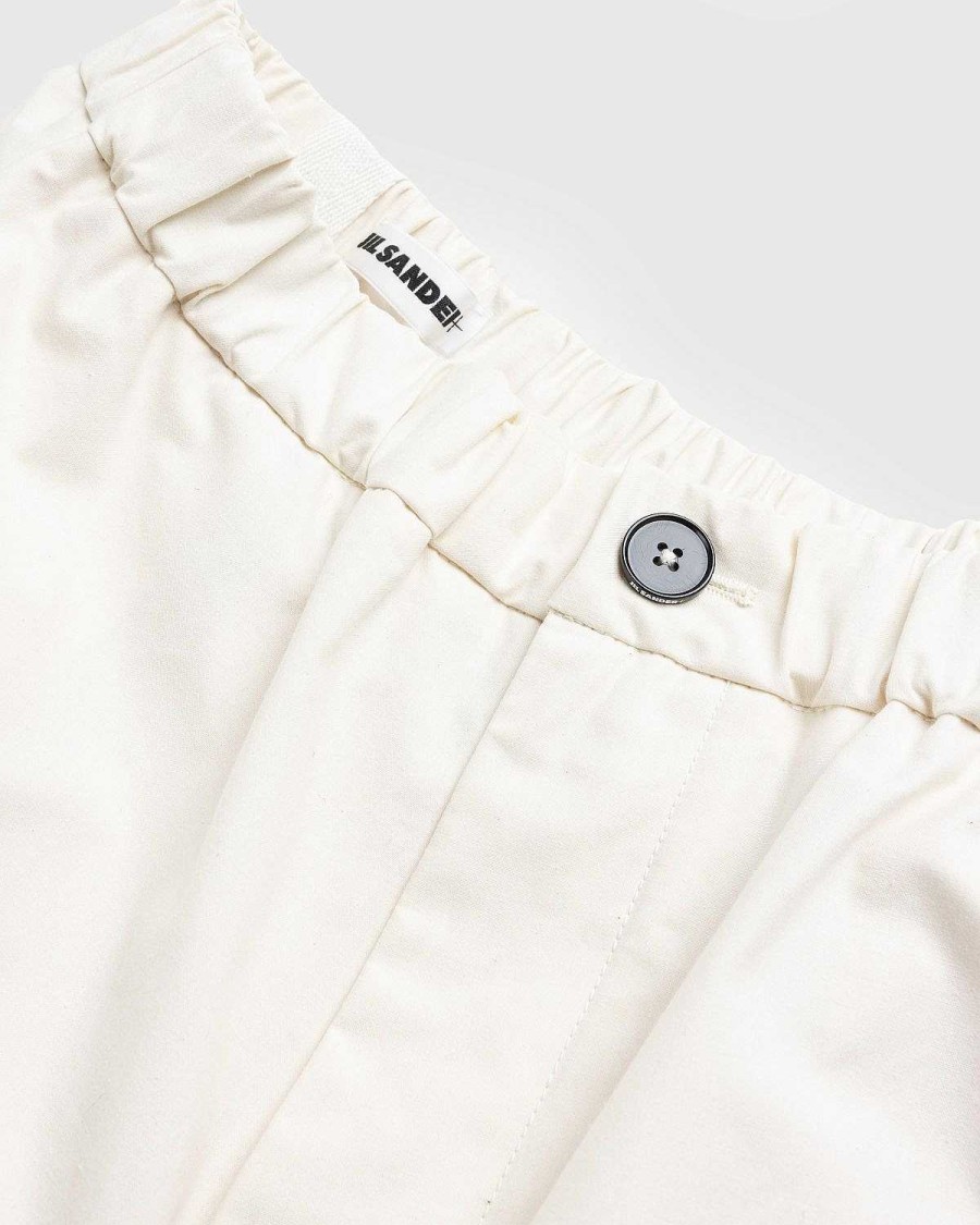 Bukser | Jil Sander Cropped Straight Leg Bukser Beige