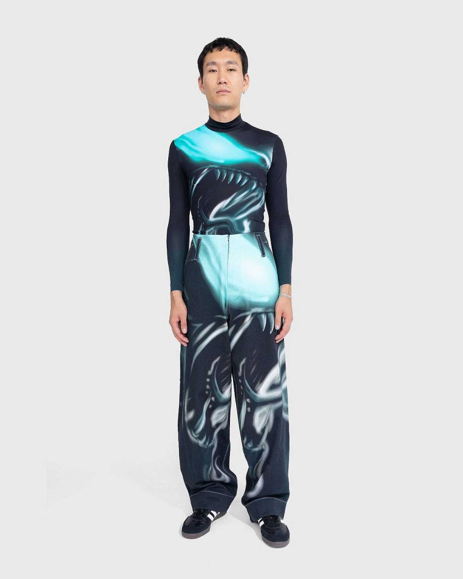 Bukser | Gerrit Jacob Jeans Med Tryk Blagron/Aqua
