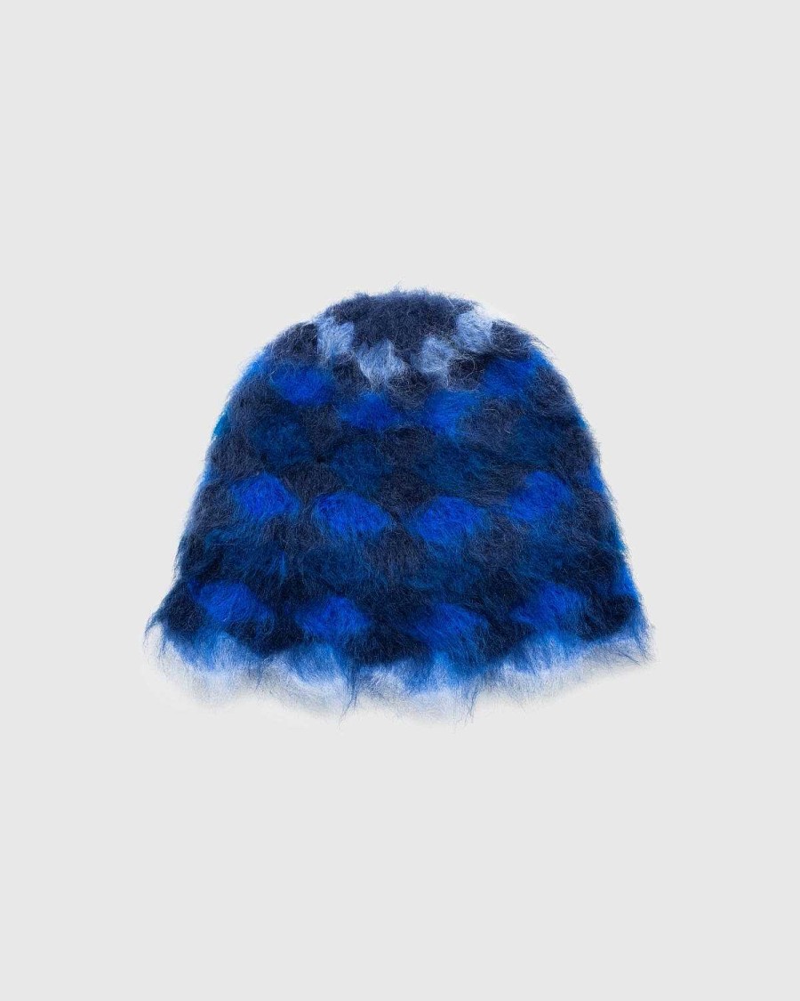Hatte | SSU Borstet Mohair Muslingeskal Bucket Hat Merlin Blue