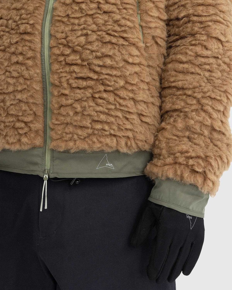 Overtoj | ROA Polar Fleecejakke Camel/Olive