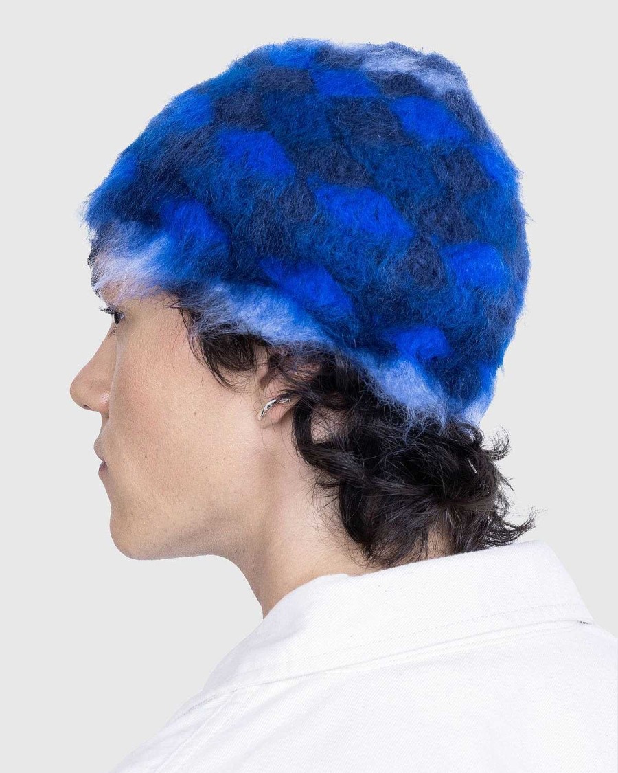 Hatte | SSU Borstet Mohair Muslingeskal Bucket Hat Merlin Blue