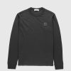 T-Shirts | Stone Island Fissato Langaermet T-Shirt Charcoal